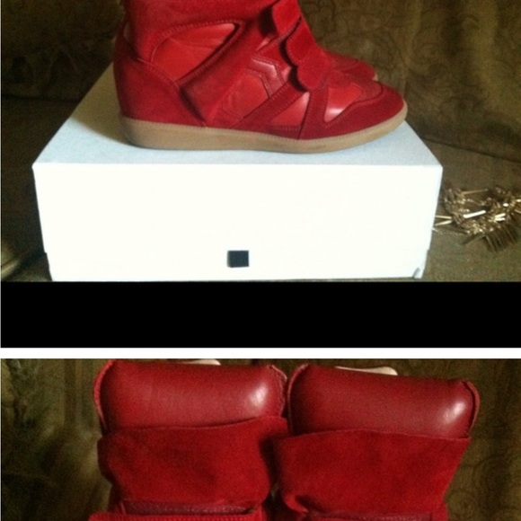 Isabel murant size 40 red wedge sneakers trainers - Picture 3 of 4